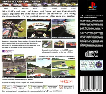 TOCA Touring Car Championship (JP) box cover back